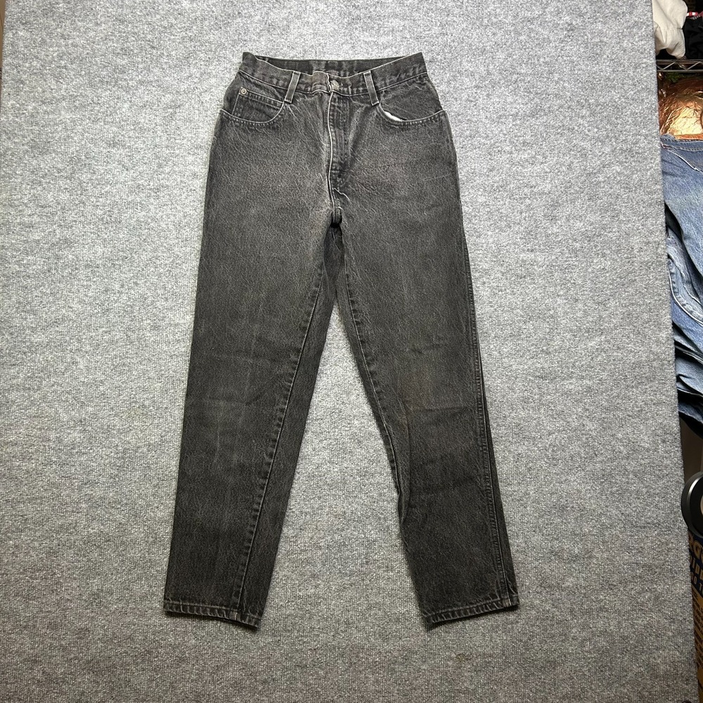 Vintage Gitano Jeans Women 10 Faded Black Denim Straight Pockets Classic - 28X28